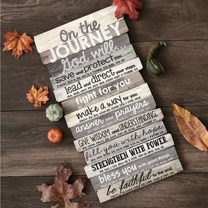 On the Journey, Stacked Words Wall Art